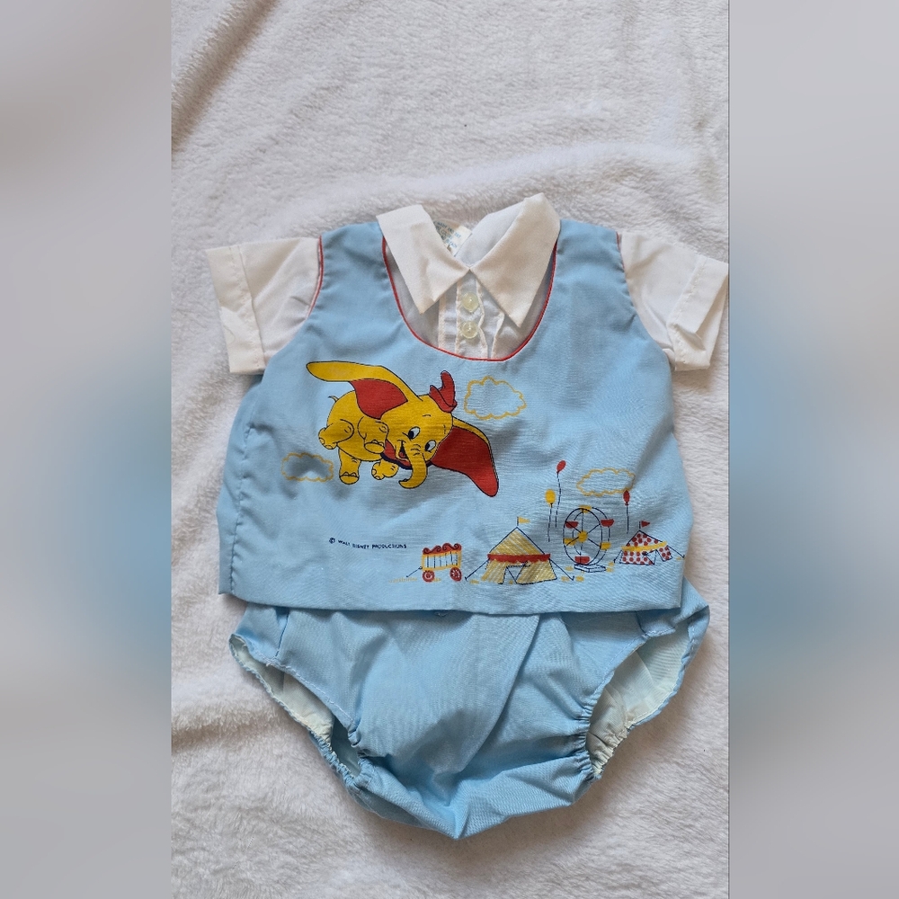 Blue Dumbo Baby Outfit